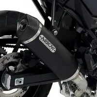 Arrow Race-tech Aluminium Dark With Carbon End Cap Suzuki V-strom 650 ´17-20 Icke-godkänd Ljuddämpare