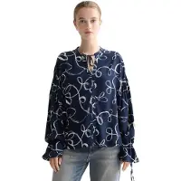 Scotch & Soda Easy Draw String Cuffs Blus Med Lång ärm