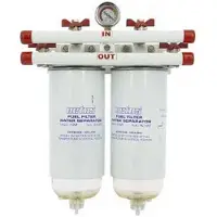 VETUS Dubbel 10 Mikron Max Vattenavskiljare/bränslefilter