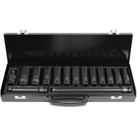JBM 1/2´´ Impact Set With 12 Long Hexagonal Sockets + S Adapter 15 Bitar