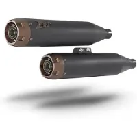 Zard Overlapped Harley Davidson Softails M8 Zhd032s10sbo-b Homologerad Slip On Ljuddämpare
