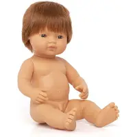 Miniland Röd Flickbabydocka 38 Cm