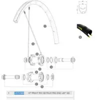 Mavic Ksyrium Pro Ust Disc 19c Framfälg
