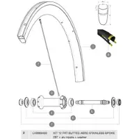 Mavic Cosmic Pro Carbon 2017-19 Framhjulsspekarna 14 Enheter