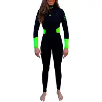 Kynay Surf Ultra Stretch Thermal 5-4 Mm Våtdräkt I Neopren För Dam Med Långa ärmar Och Dragkedja I Bröstet