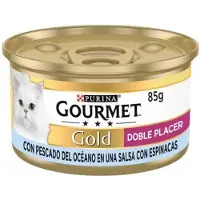 Purina Guld Gourmet Dubbel Njutning Med Fisk Och Spenat 24x85g Kattmat
