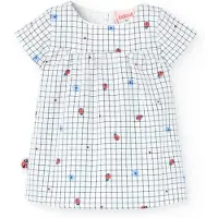 Boboli Poplin Check Kortärmad Klänning