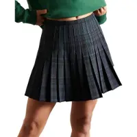 Superdry Check Pleated Kort Kjol