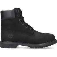 Timberland för kvinnor. TB18658A0011 Läderstövlar 6 tum svart (42 W), Hud, Karta, Nyckelband, Casual