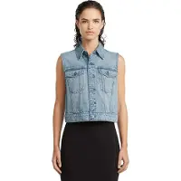 G-Star Shrunken Denim Vest - Light blue - Women