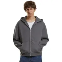 Build Your Brand Fluffy Sweatshirt Med Dragkedja
