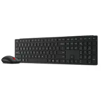 Lenovo Multi-Mode Pro Combo 6000 - Sats med tangentbord och mus - trådlös - 2.4 GHz, Bluetooth 5.3 - QWERTY - dansk - eclipse black - brun låda