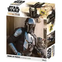 PRIME 3D The Mandalorian Din Djarin Och Grogu-pussel 500 Bitar