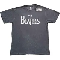 Ginza.se The Beatles: Unisex T-Shirt/Drop T Logo Snow Wash (Charcoal Grey) (Wash Collection) (Small)