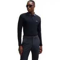 BOSS för män. 50525153 Polo Plisy 2 marinblå (XS), Casual, Bomull, Lång ärm, Marino