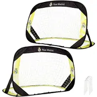 Colorbaby Set Med 2 Real Madrid Pop-up Fotbollsmål 120x80x80 Cm