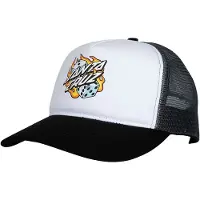 Santa Cruz Flaming Dice Dot Meshback Keps