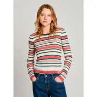 Pepe Jeans för kvinnor. PL702258 North tröja multicolour multicolour (L), Casual, Flerfärgad, Viskos