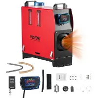 Vevor Dieselluftvärmare, 12-24V 5-8KW, Snabbvärmande Dieselparkeringsvärmare med fjärrkontroll och blå LCD-brytare, Låg ljudnivå, Förvärmningsfunktion, för husbil, lastbil, husbil, skåpbil, båt och sl