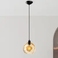 Opviq Glas pendellampa Benek , dimbar, Gul / orange, Vardagsrum / matsal, Glas, Ungt boande, Pendellampa
