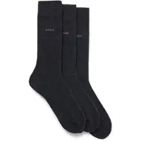 BOSS Three-pack of regular-length socks in stretch fabric