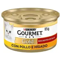 Purina Guld Gourmetbitar I Kycklingleverssås 24x85g Kattmat