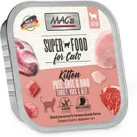 Mac'S Ekonomipack: Cat kattfoder portionsform 64 x 100 g - Kitten kalkon, anka & nötkött