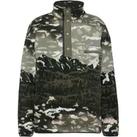 Columbia - Varumärken - Helvetia II Printed Half Snap Fleece Safari Sisters för Unisex - Storlek XL - Khaki