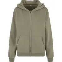Build Your Brand Fluffy Sweatshirt Med Dragkedja