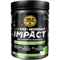 Gold Nutrition Pre-workout Impact Energipulver Grönt äpple 400g
