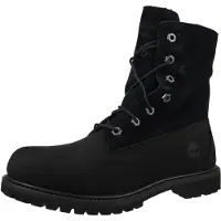 Timberland för kvinnor. TB18149A0011 Stövlar i läder Authentic Mid Warm svart (42 W), Hud, Karta, Nyckelband, Casual