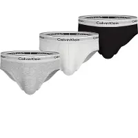 Calvin Klein 3 Pack Hip Briefs Icon Cotton Stretch