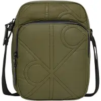 Calvin Klein Puffer Monogram Logo Reporter Bag