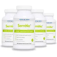 Arthur Andrew Medical Serretia, Ren Serrapeptas, 250 000 SPU, 180 Kapslar (125 000 Spu per kapsel)