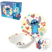 Stor Stitch Aloha Keramisk Skål Tallrik Och Muggset Lunchväska