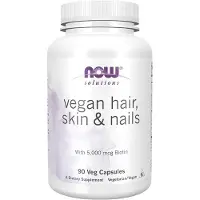 NOW,NOW Foods,NOW,NOW Foods , Lösningar, Vegan Hair, Hud & Nävar, 90 Vegansk Capsul