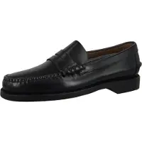 Sebago för män. 7000300 Klassiska lädermockasiner svart (45.5), Hud, Karta, Ingen, Casual, Parti