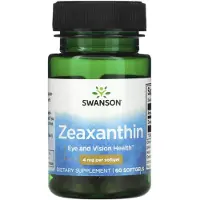 Swanson Health Zeaxantin, 4 mg, 60 mjuka kapslar