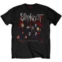 Ginza.se Slipknot: Unisex T-Shirt/WANYK Group Photo (Black) (Back Print) (X-Large)
