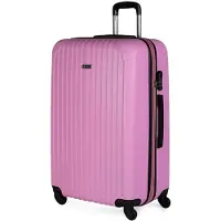 Itaca for woman. T71570-08 Large Travel Case XL Rigid 4 Wheeled T71570 anthracite -76x49x30cm (OSFA), Casual, Pink, ABS / Polycarbonate