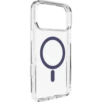 Puro Lite Mag TPU+PC Fodral Kompatibel med MagSafe för iPhone 17 Pro Max - Transparent med blå ring