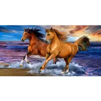 BrandMac 70 X 140 Cm-horses (110043) Handduk