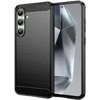 Mtp Products Samsung Galaxy S24 FE Borstat TPU Skal - Kolfiber - Svart