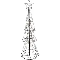 Luca Lighting Julgransgolvlampa svart träd 150 cm inkl. LED med timer IP44 - Ugoku