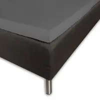 Borås Cotten Mjukt Overmadrasslaken 90x210 cm - 100% bomullssatin - 8 cm i höjd - Antracitgrått lakan till övermadrass - Borås Cotton Cloud satinlakan