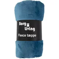 Borg Living Fleecepläd - Petroleumfärgad - 150x200 cm - Mjuk och härlig sofftäcke -