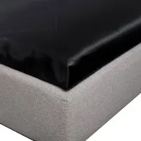 ByBorg Silkelakan - Formsydda lakan 90x200x8 cm - Svart - 100% mullbärssilke -