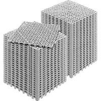 Vevor Modulär Sammankopplingskudde, 55-pack 30 x 30 cm Skarvningsdräneringsmattor, Mjuka PVC Sammankopplingsdräneringsgolvplattor, Halkfria dräneringshål för toalett, badrum, kök, pool, våtutrymme, Gr