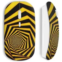 CAPACHEAP Souris sans Fil Spirale Jaune Noir