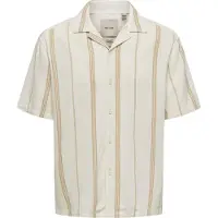 Only & Sons Skjorta 'Stepan' camel / vit